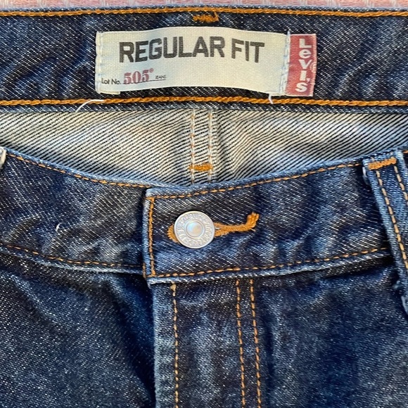 Levi's 505 Regular Fit Men's Jeans 36x30 Dark Wash - Picture 4 of 8